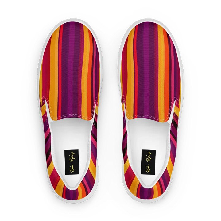 Glorious Sunset Stripes Women's Slip-On Shoes product image (2)