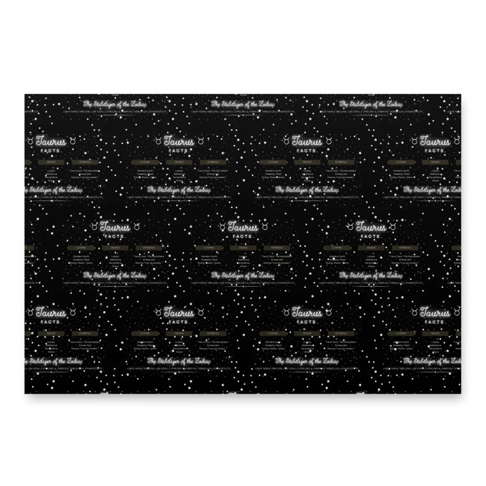 Taurus 2025, Attributes Table, Wrapping Paper product image (1)