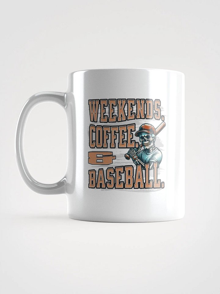 Weekends Coffee And Baseball Skeleton Sporty Mug product image (1)