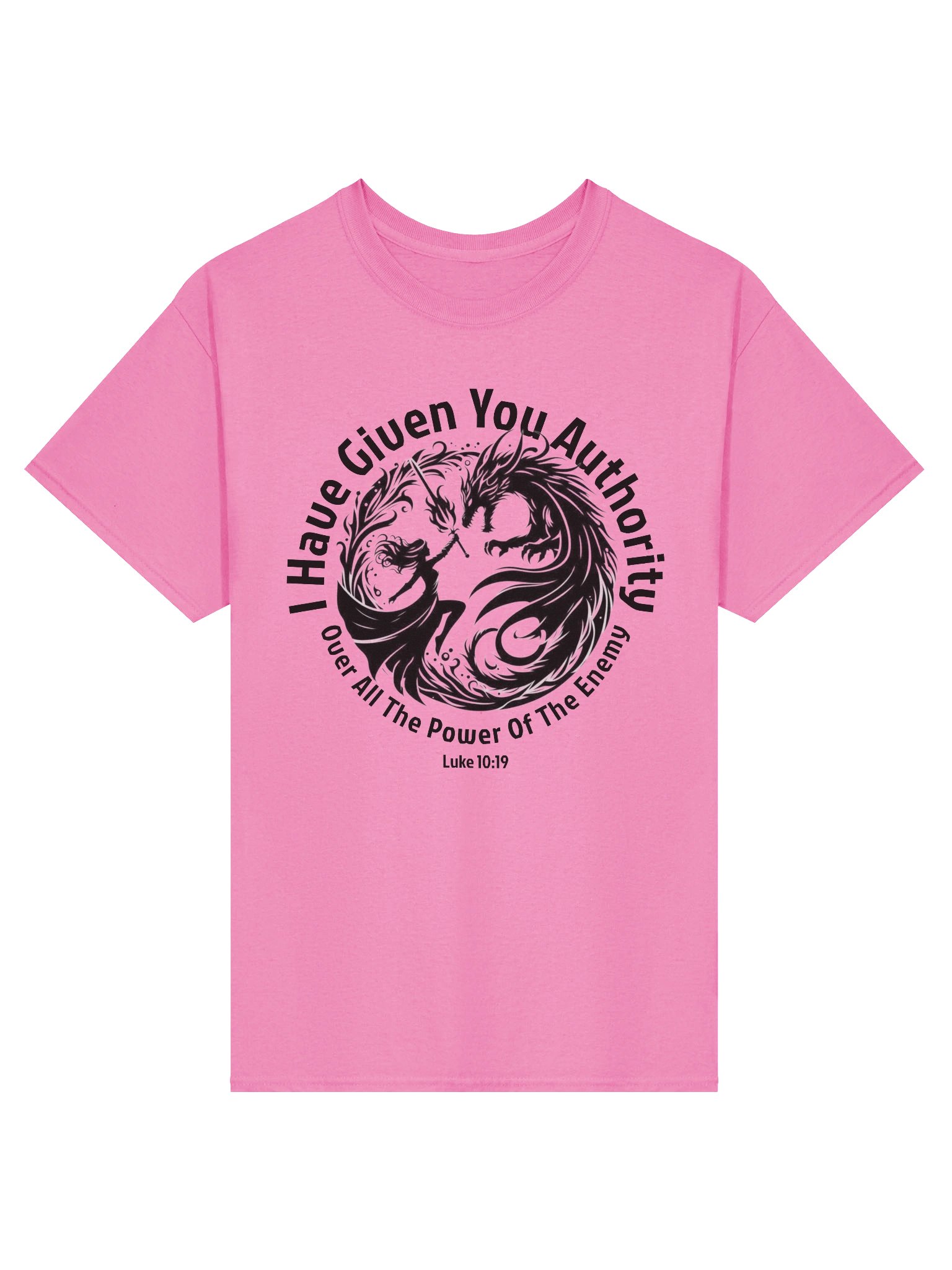 Authority T-Shirt, Luke Bible Verse Ladies Christian Princess Warrior Faith Tee product image (5)