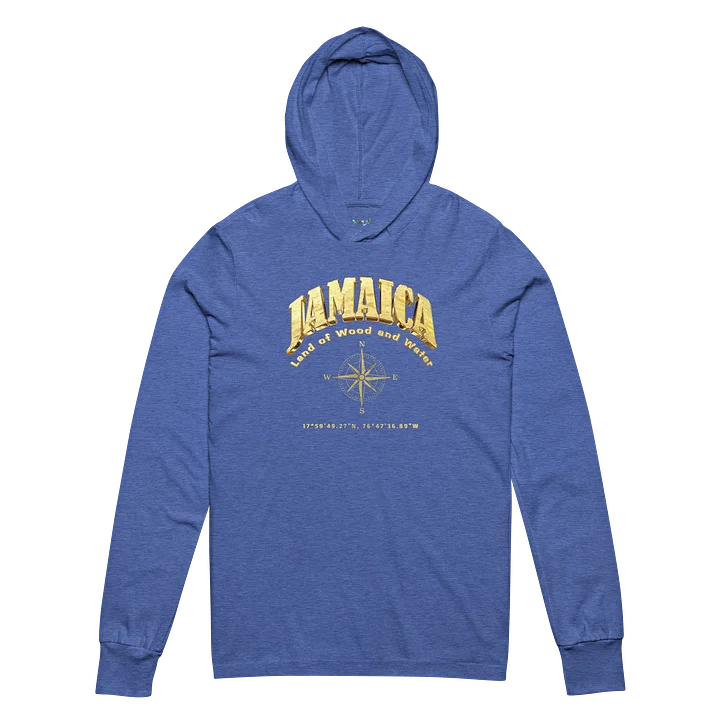 Compass - Jamaica - Vintage Gold | Unisex Hooded Long Sleeve Tee | 5 Colors product image (1)