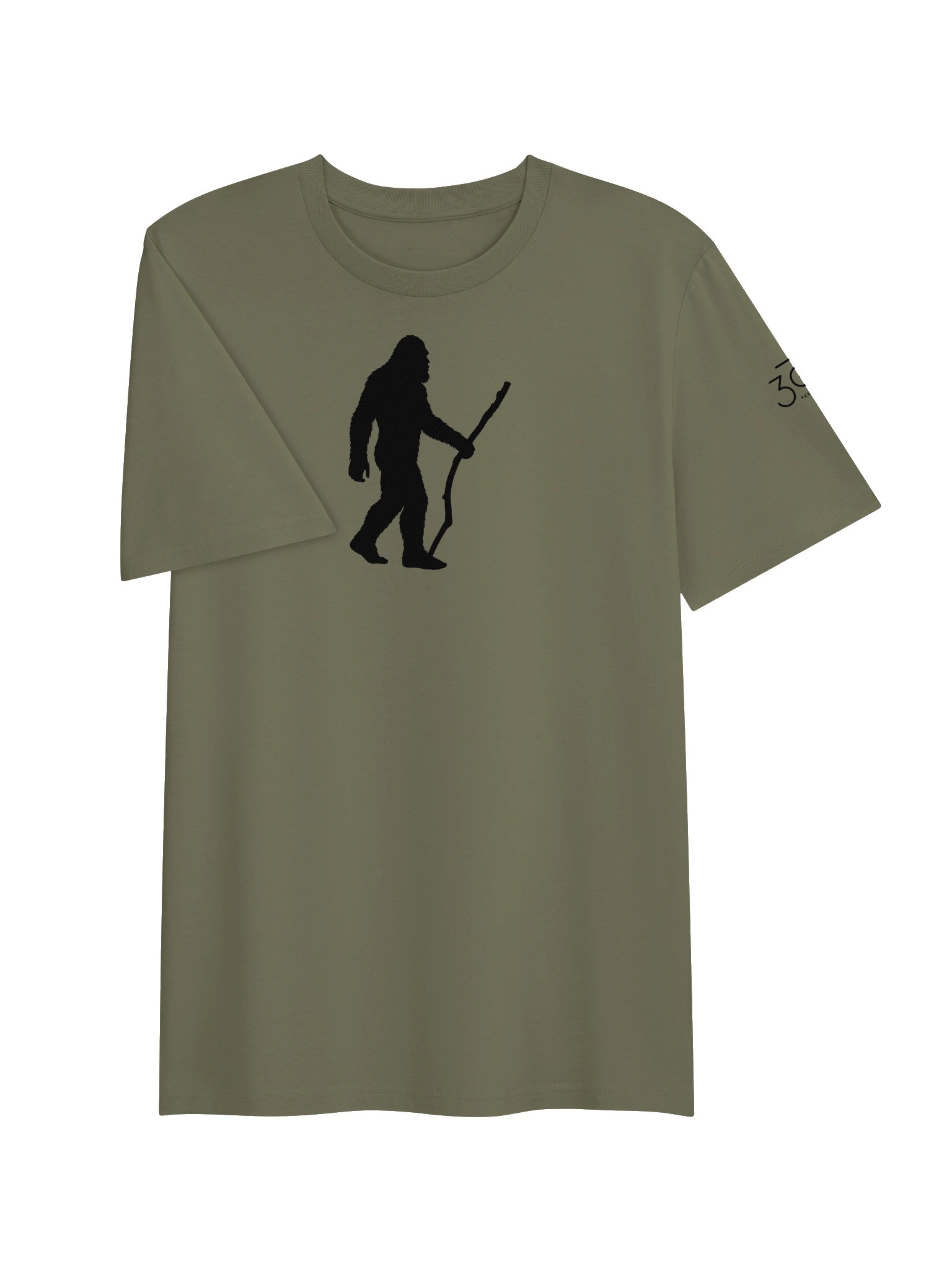 Sasquatch Stick-Walker 100% Organic Cotton Tee Shirt / Feel the MO product image (6)