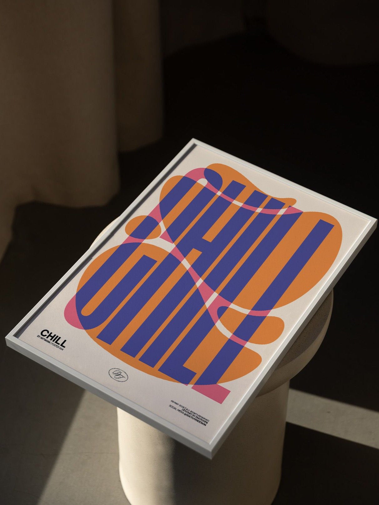 "CHILL" Abstract Typography Framed Poster product image (12)