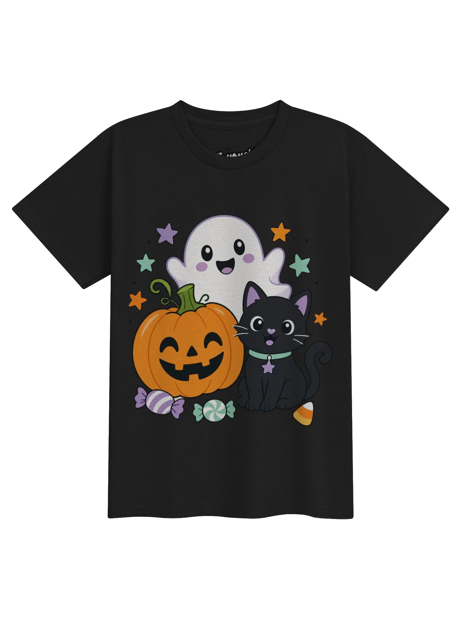 Cute Halloween Ghost Cat Youth Tee product image (1)