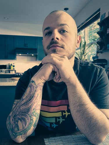 preparing for my netflix style documentary about being hot, gay, and bald