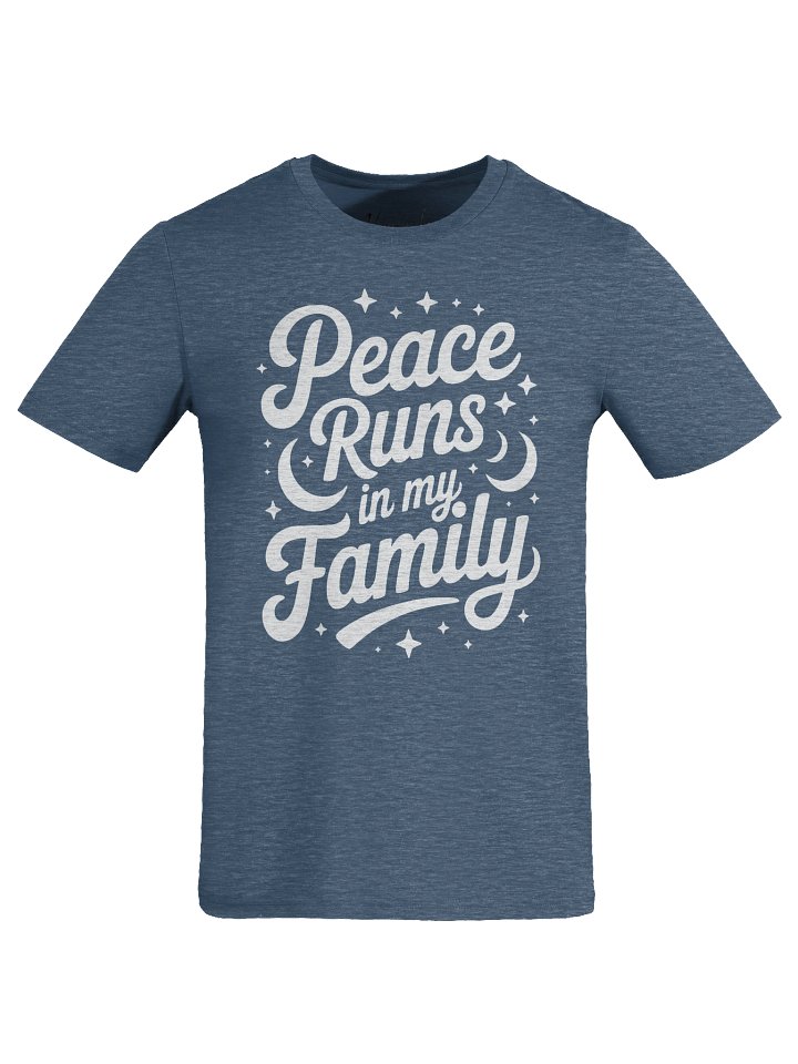 Peace Runs In My Family 100% Cotton T-shirt product image (2)