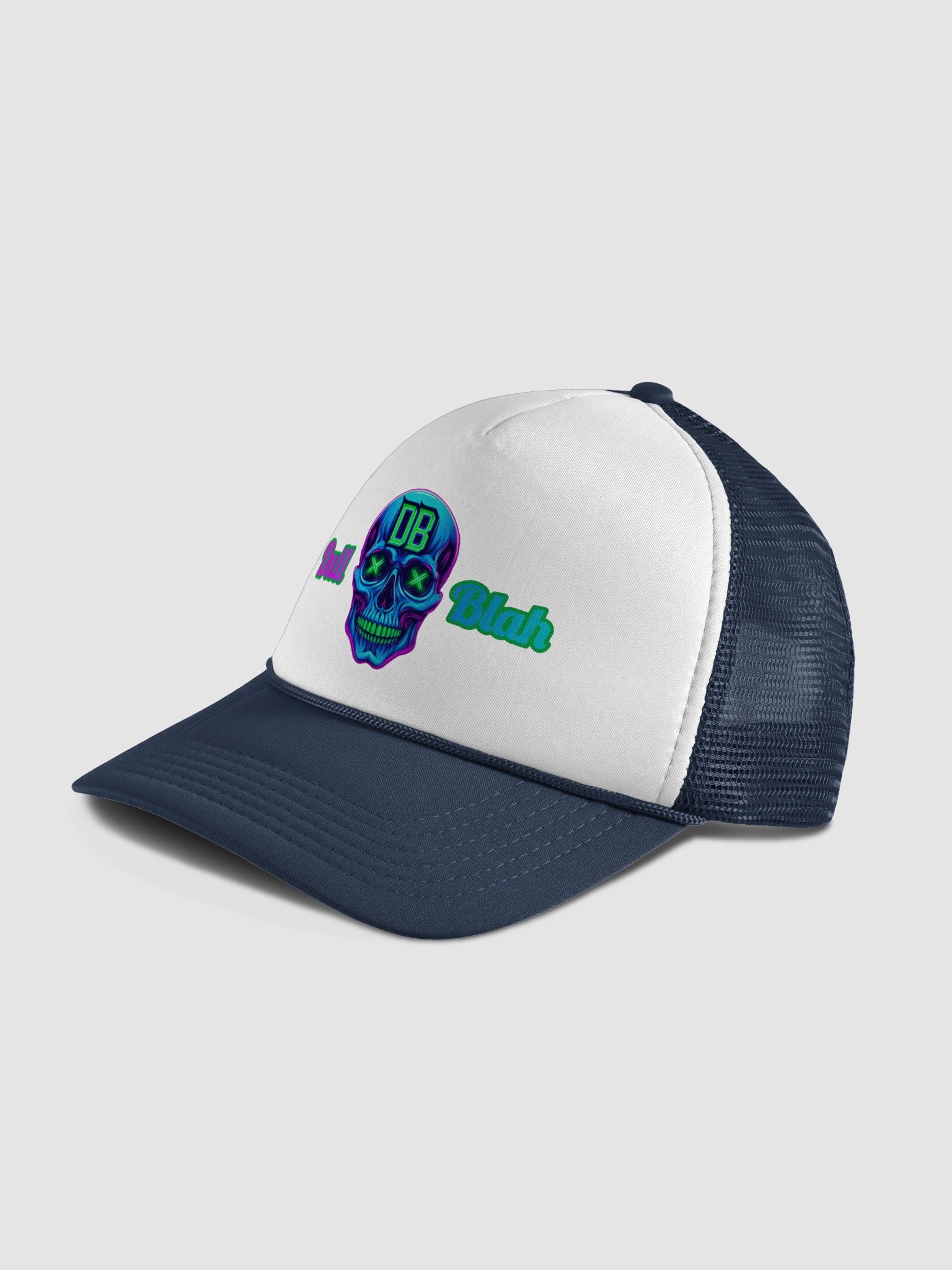 "DullBlah Trucker Hat" Valucap Foam Trucker Hat product image (4)