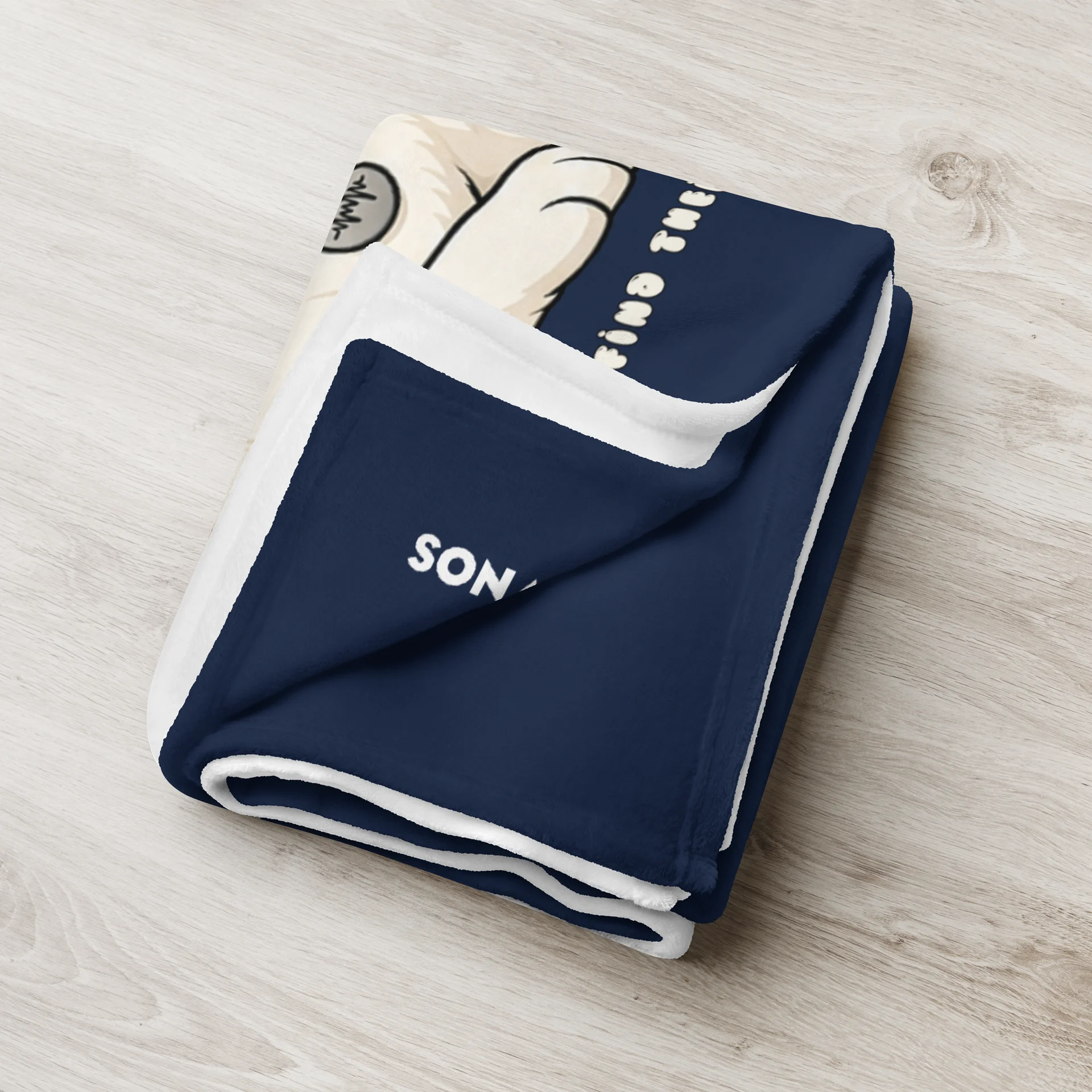 Sonance Dog Throw Blanket (Lying Down) Navy product image (3)