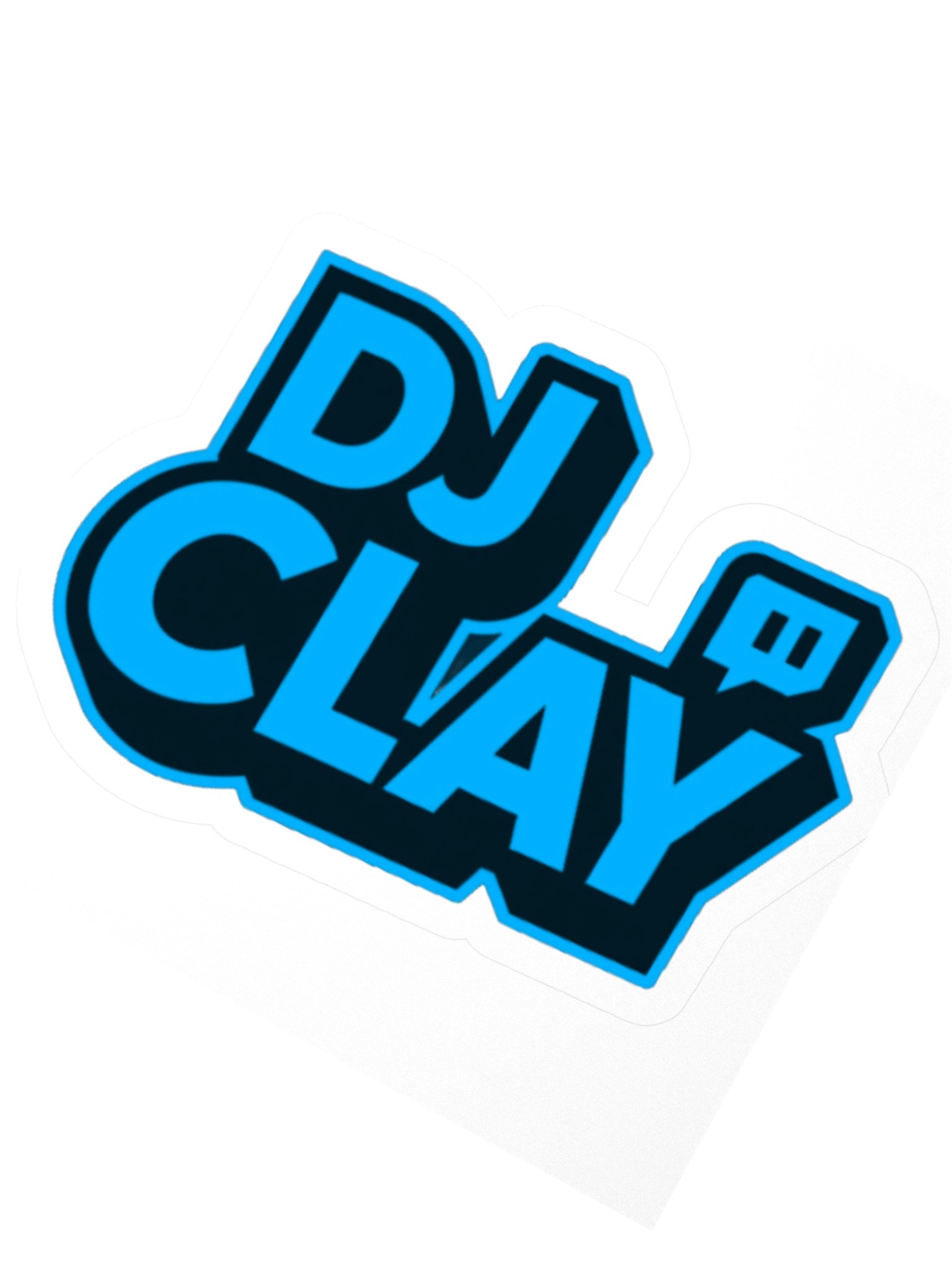 DJ CLAY (Electric) Blue Kiss Cut Stickers product image (2)