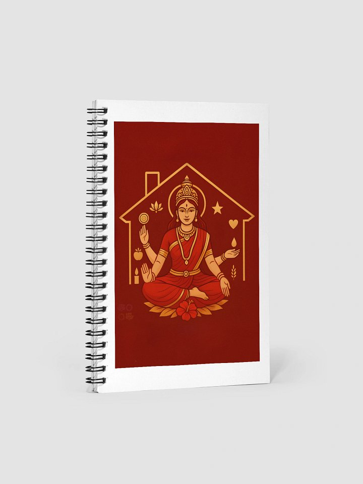 Happy Home with Ashta Lakshmi, Goddess Ritual Spiral Notebook product image (1)