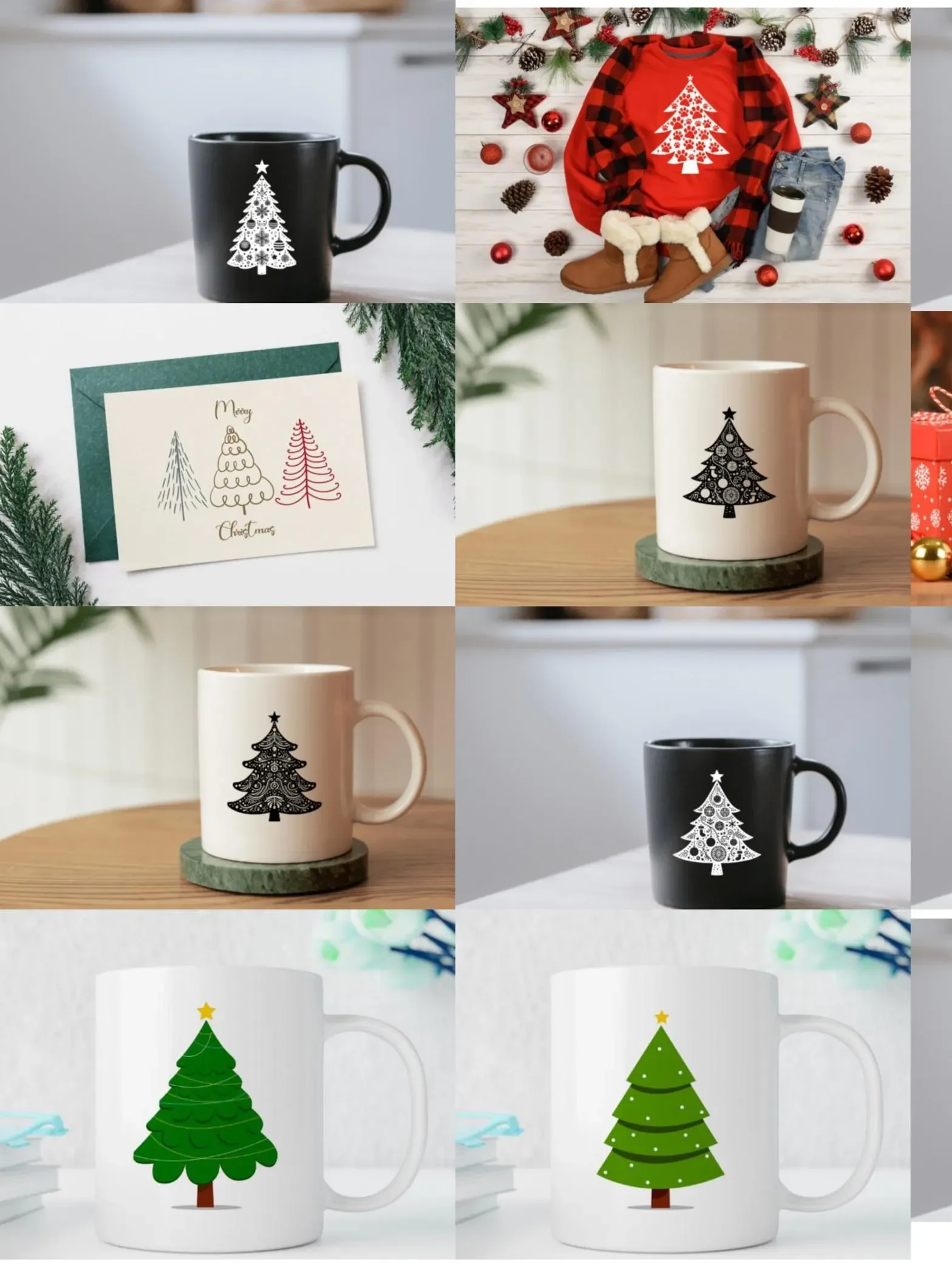 CHRISTMAS TREE SVG Bundle Christmas Tree Outline Christmas Ornaments Svg product image (9)