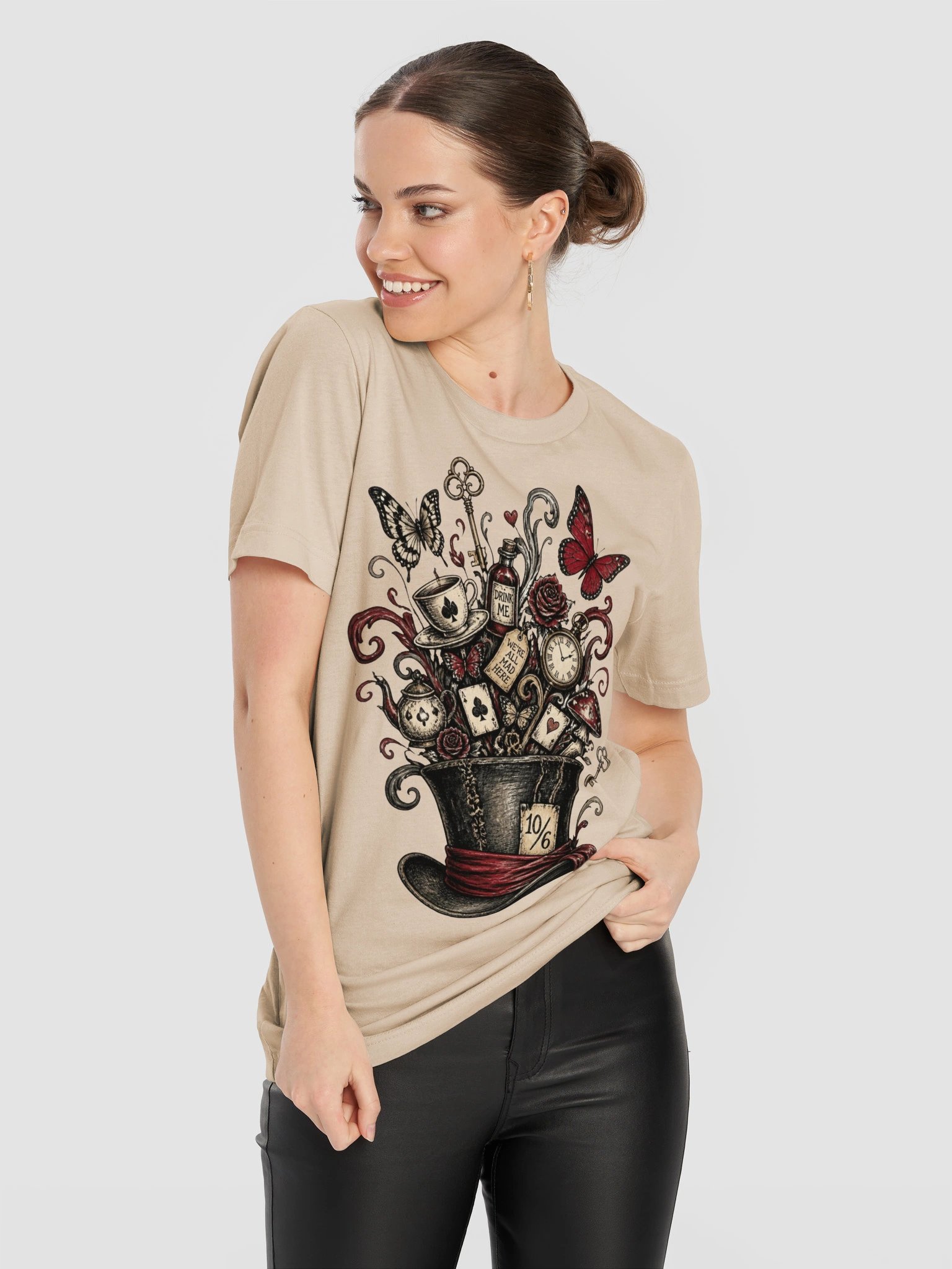 Wonderland Mad Hatter Shirt Vintage Collage Tee, Dark Alice Shirt product image (96)