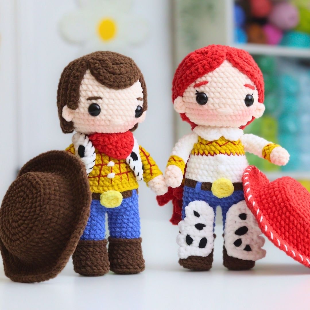 Toy Story Inspired Amigurumi Patterns Combo - T-Rex, Woody, and Jessie (3 PDF) product image (7)