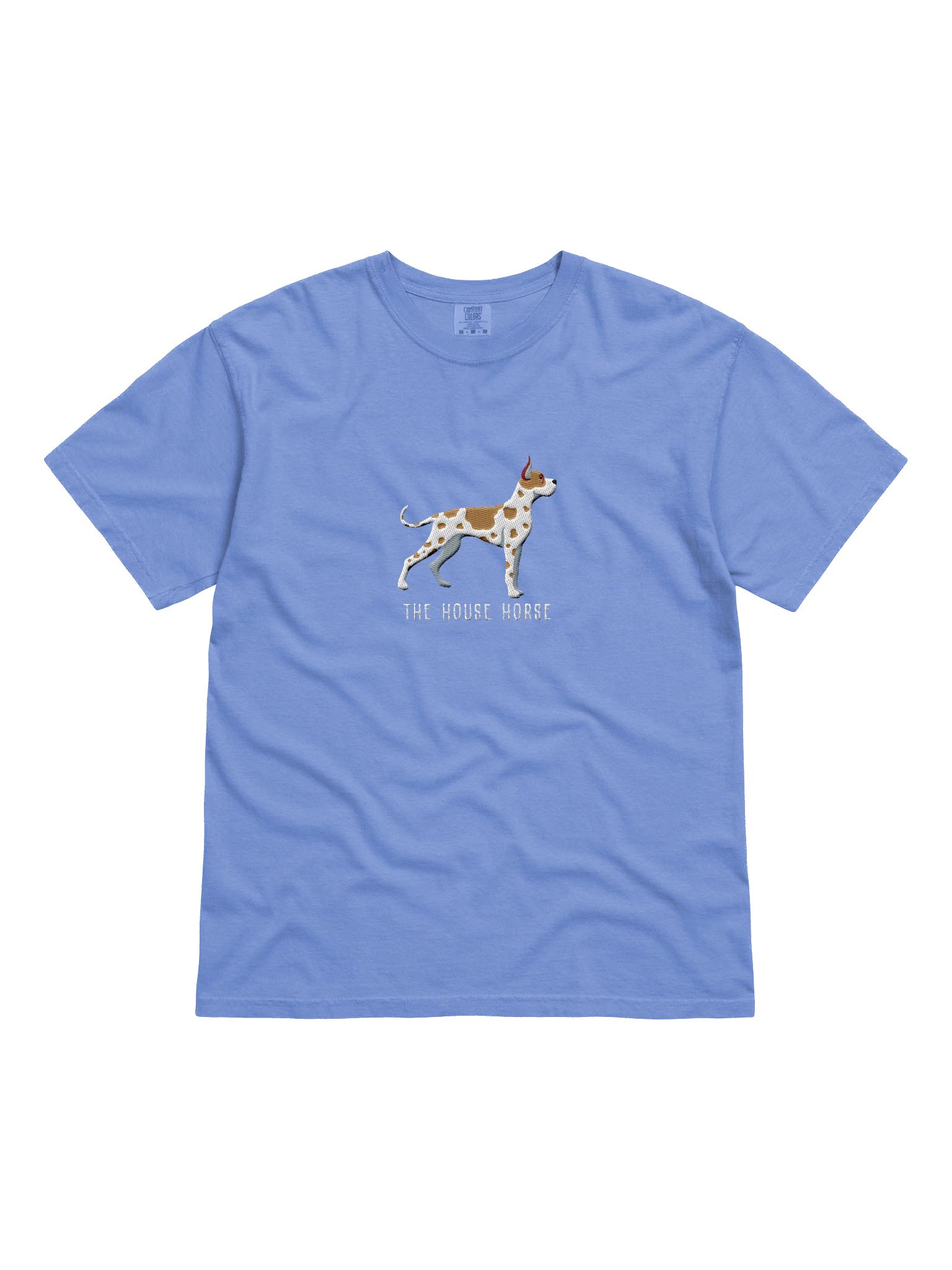 The House Horse T-Shirt(Embroidered) of a Great Dane(Fawn Harlequin, Cropped Ears) product image (4)