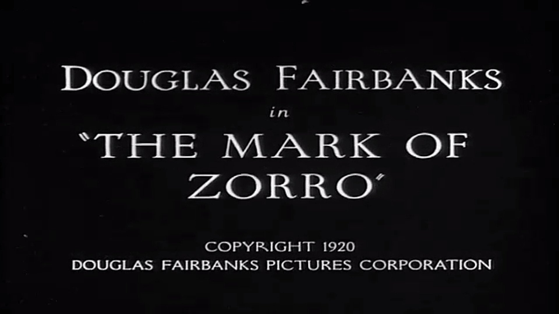 The Mark Of Zorro Silent Film product image (1)