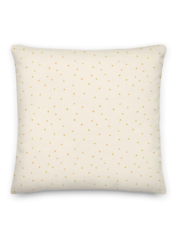 TINY YELLOW PASTEL DOTS THROW PILLOW IN THREE SIZES product image (7)