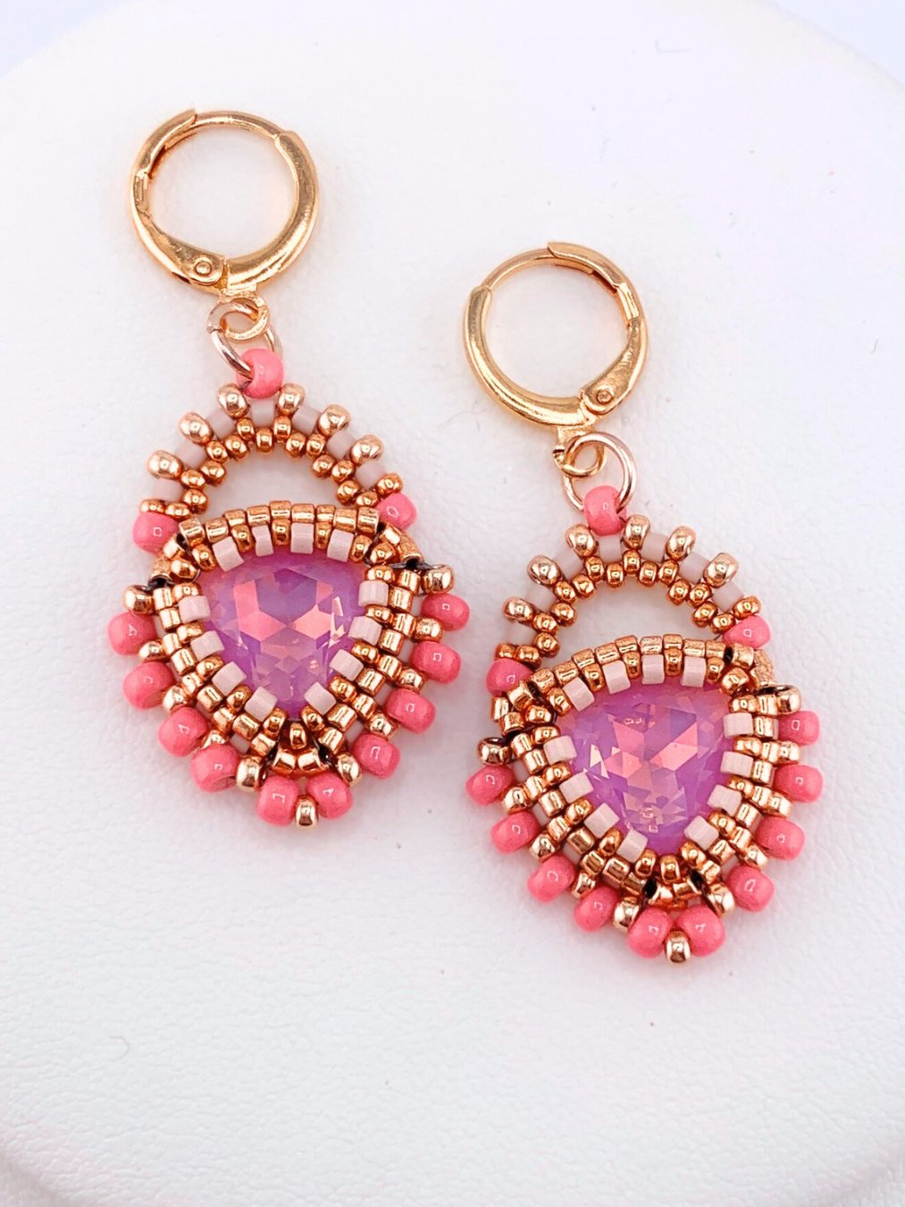 Crystal Cove Earrings in Pink and Rose Gold product image (2)