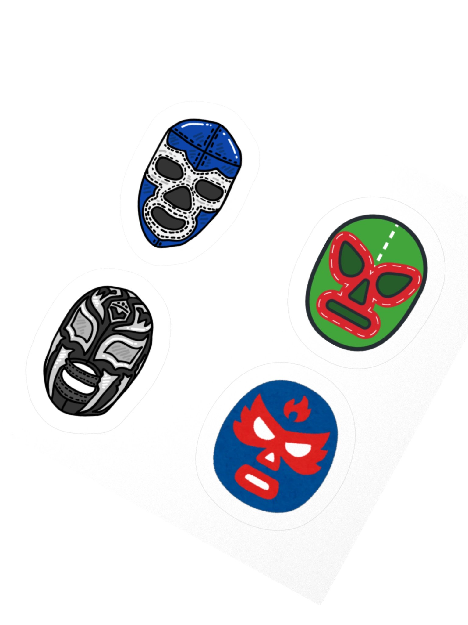 Lucha Mask Kiss Cut Sticker Set 2 product image (3)