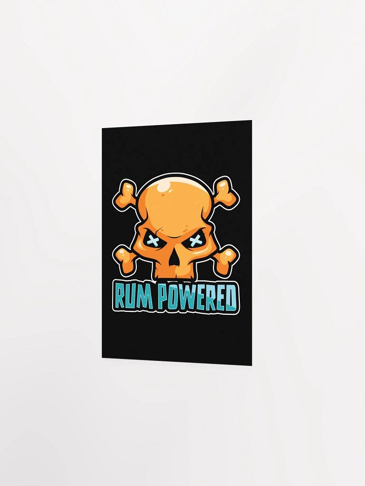 Rum Powered Pirate Poster | Funny Skull & Crossbones Wall Art product image (17)