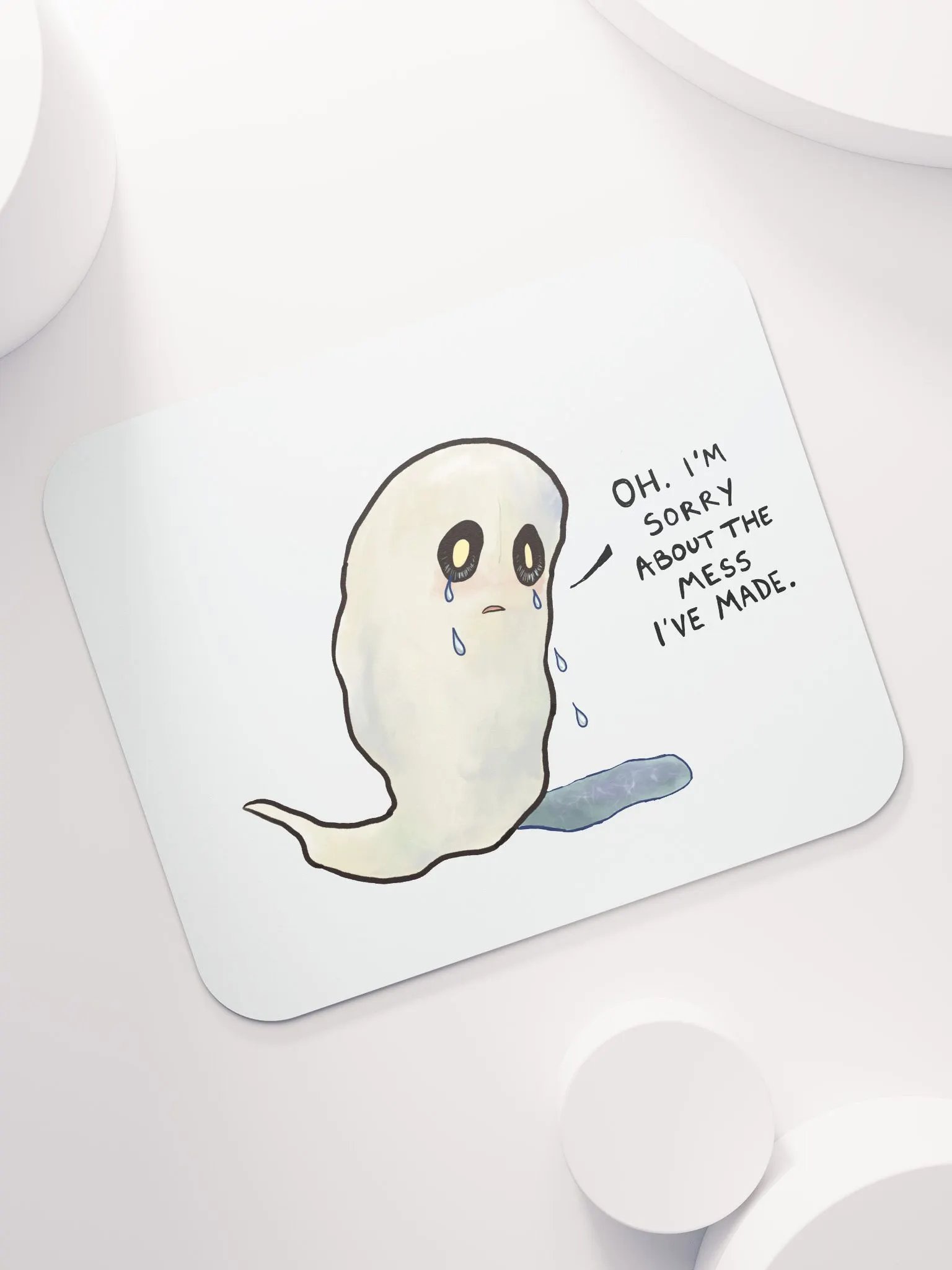 apologetic ghost mouse pad product image (7)