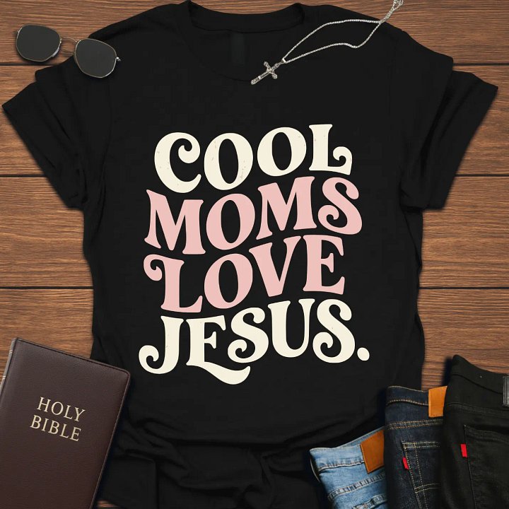 Cool Moms Love Jesus Retro T-Shirt product image (1)