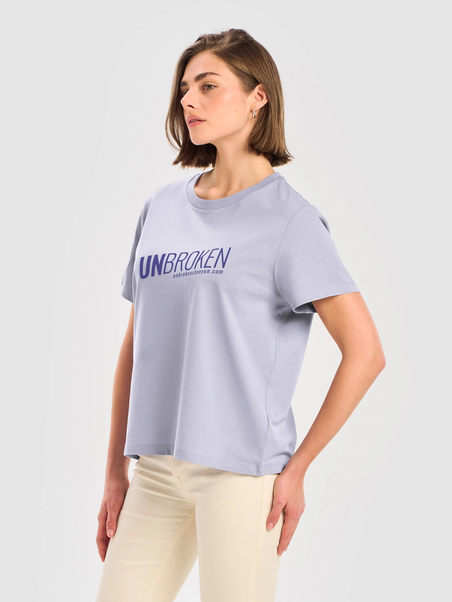 Women's Classic Cut Tshirt - UNBROKEN Logo (Lavender or Grey) product image (7)