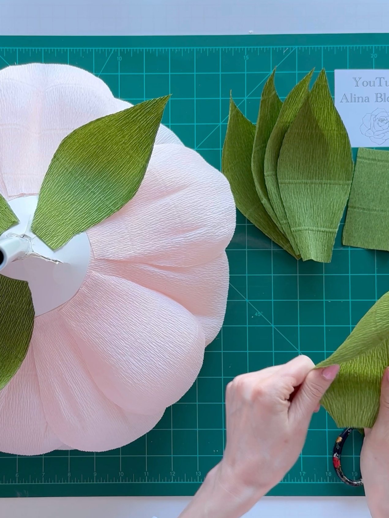 DIY Giant Paper English Rose: Templates from Video Tutorial + Materials Checklist product image (9)