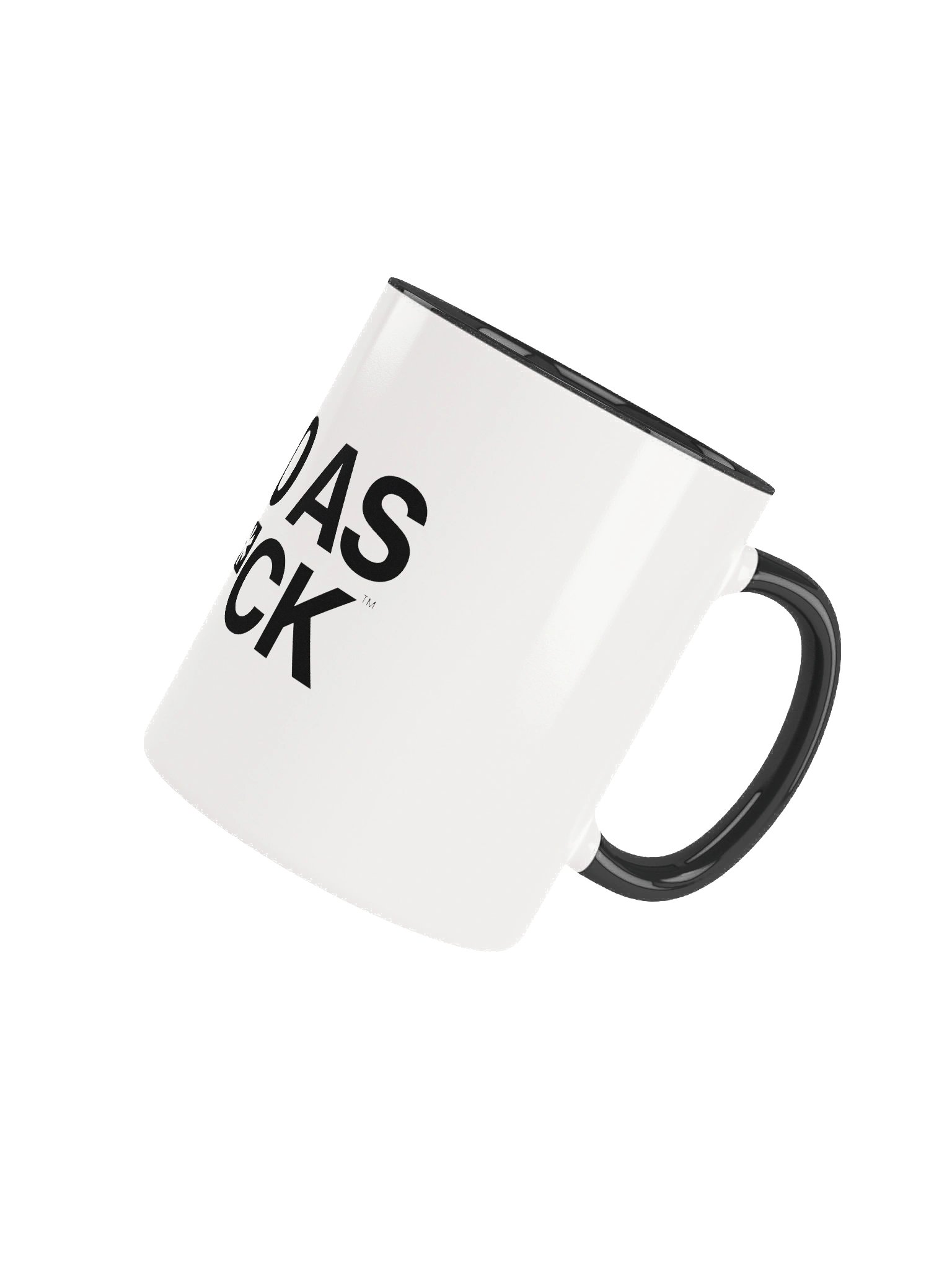 50 as FCK™ Ceramic White Mug with Black Inside product image (4)