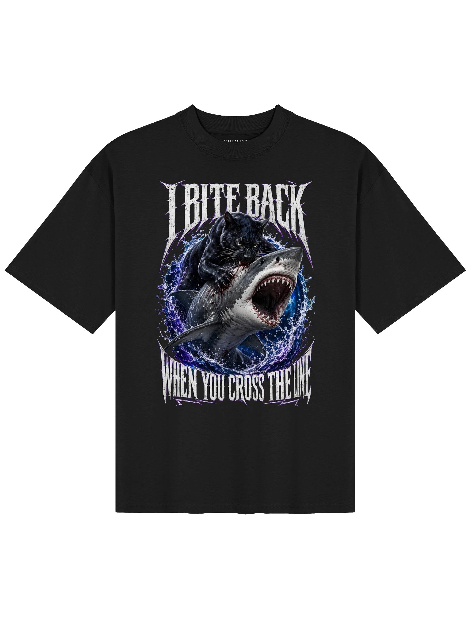 T-Shirt Unisex Oversize Coton Bio Poids Lourd – DON'T CROSS THE LINE product image (1)