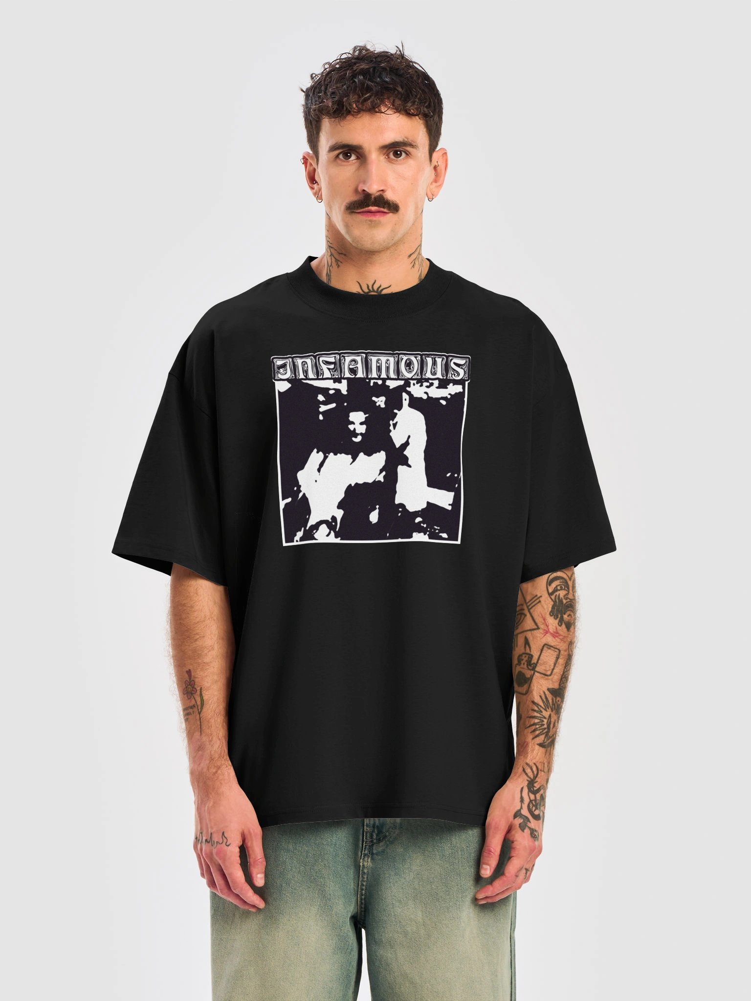 INFAMOUS Noir Graphic Oversized Tee product image (10)