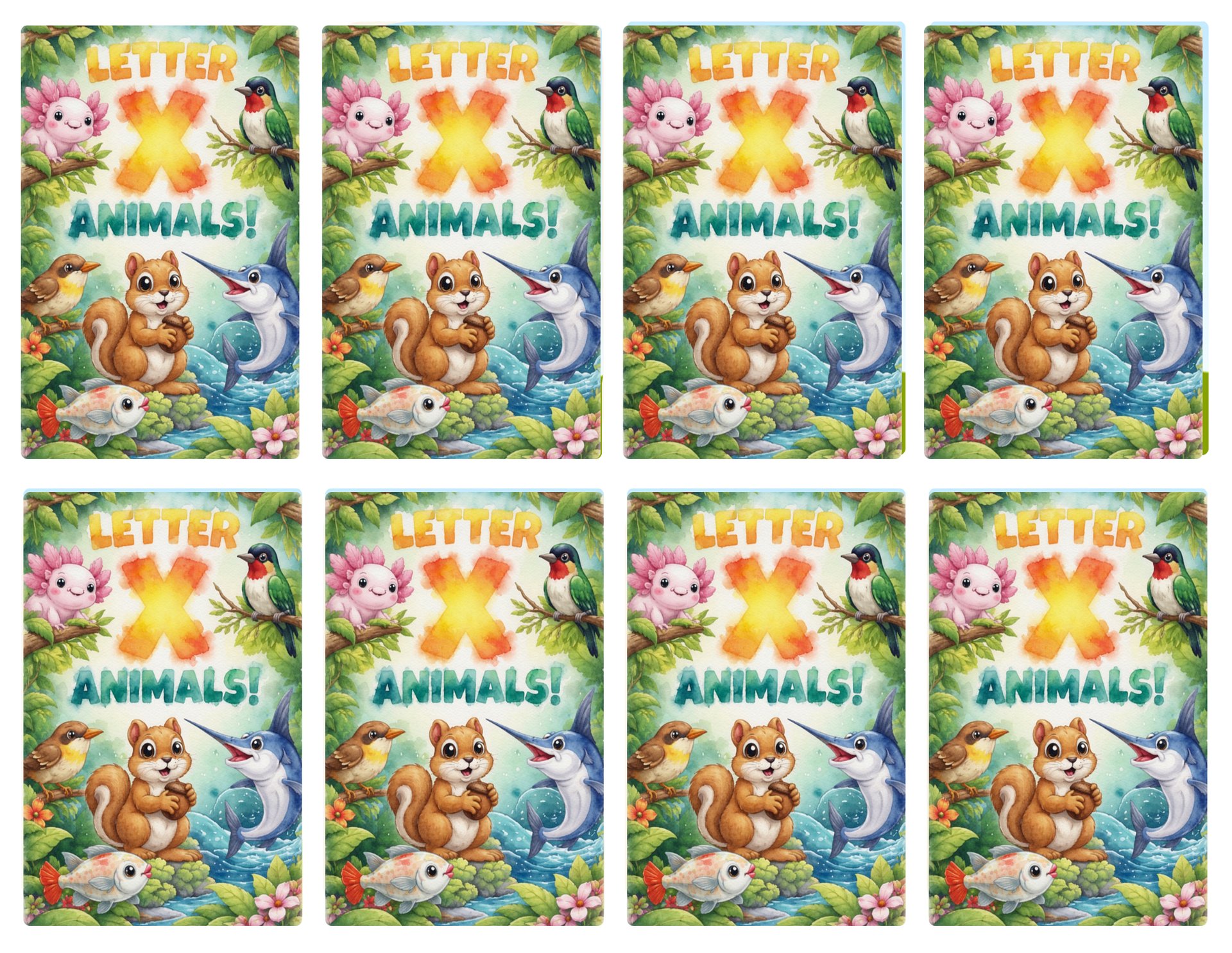 Letter X Animal Flash Cards – Fun & Engaging Alphabet Learning product image (6)