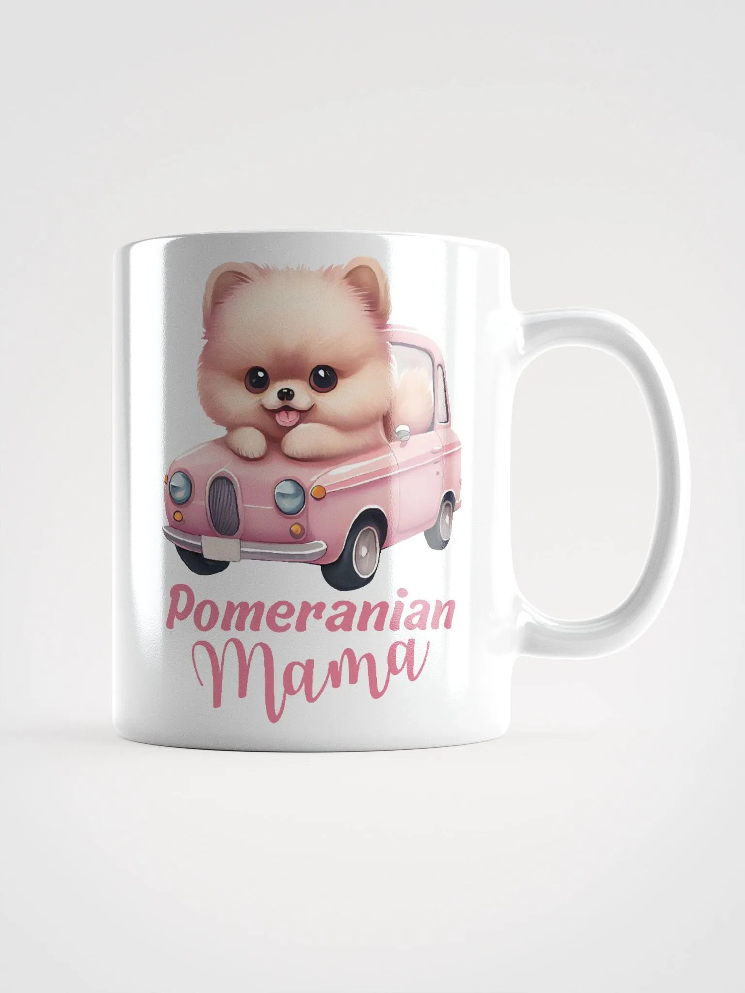 Pomeranian Mama White Glossy Mug product image (2)