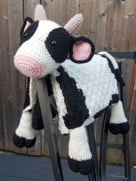 Cow Folding Baby Blanket Crochet Pattern - C2C Graphghan PDF Pattern - Crafting Happiness product image (4)
