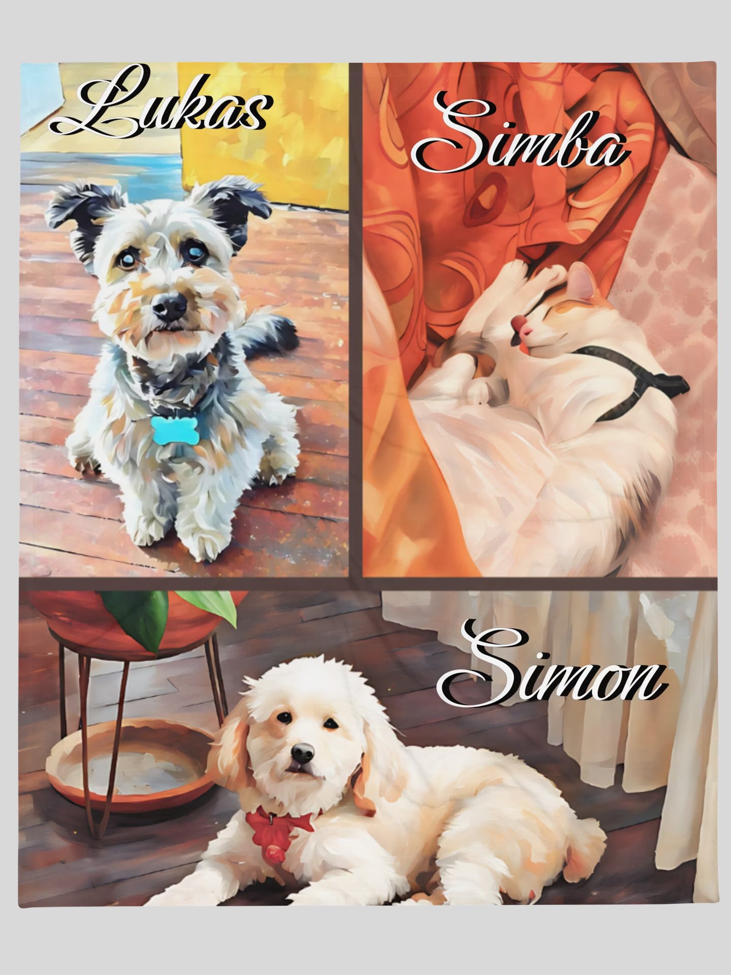 YOUR BEST FRIENDS! / THROW BLANKET WITH PERSONALIZED NAME product image (1)
