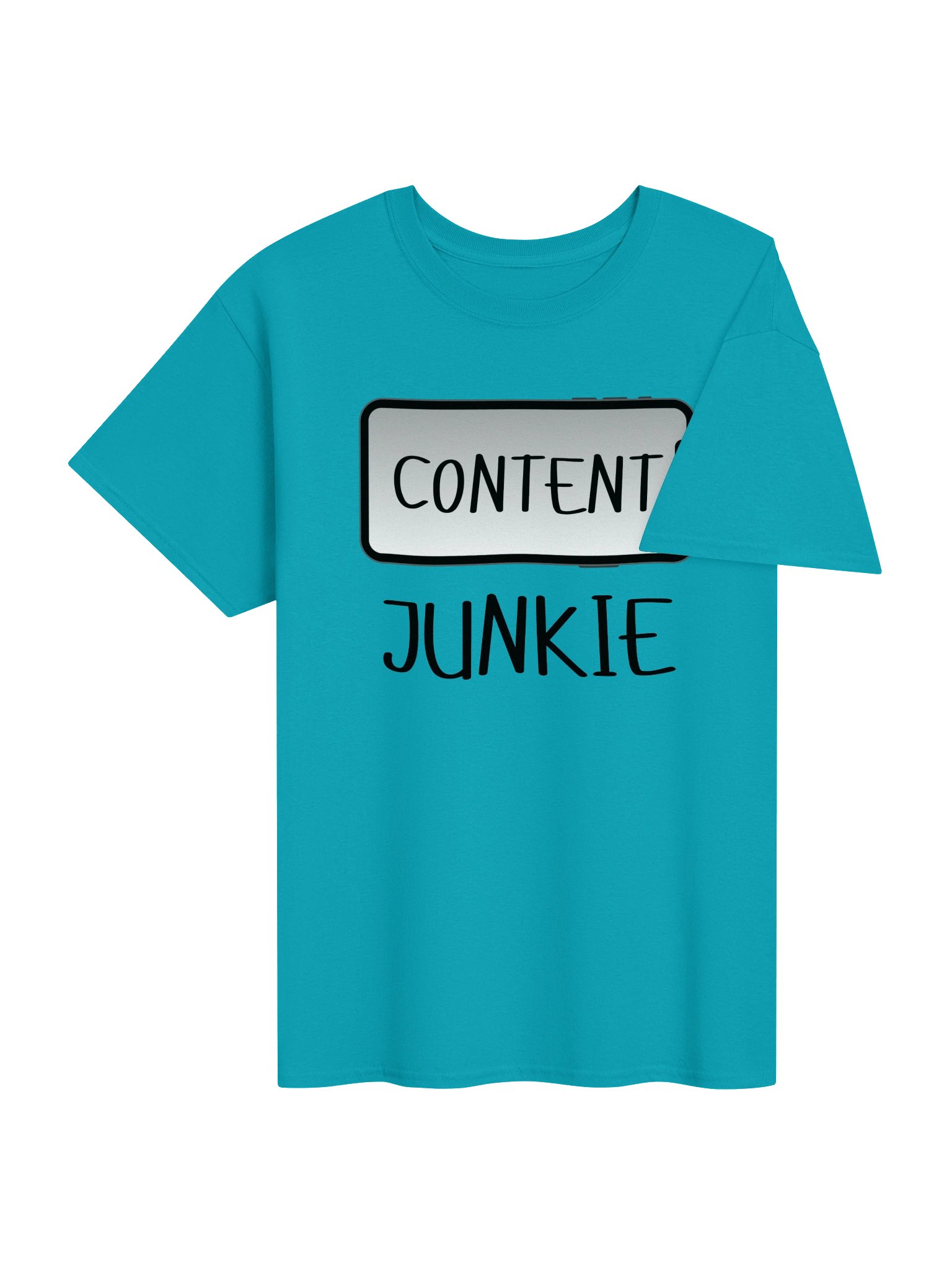Content Junkie T-Shirt Teal Cotton product image (4)