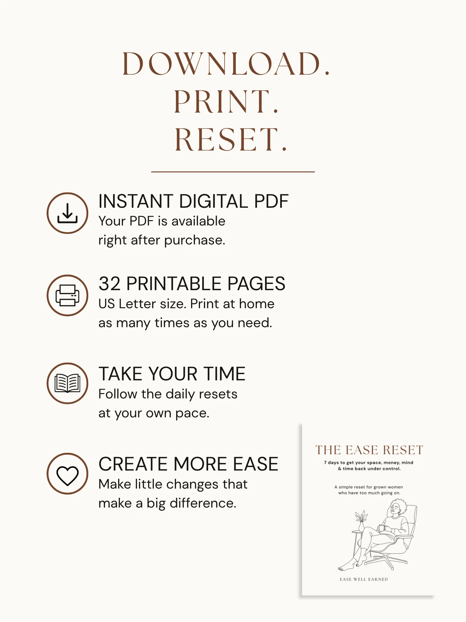 The EASE Reset: A 7-Day Life Reset Workbook product image (5)