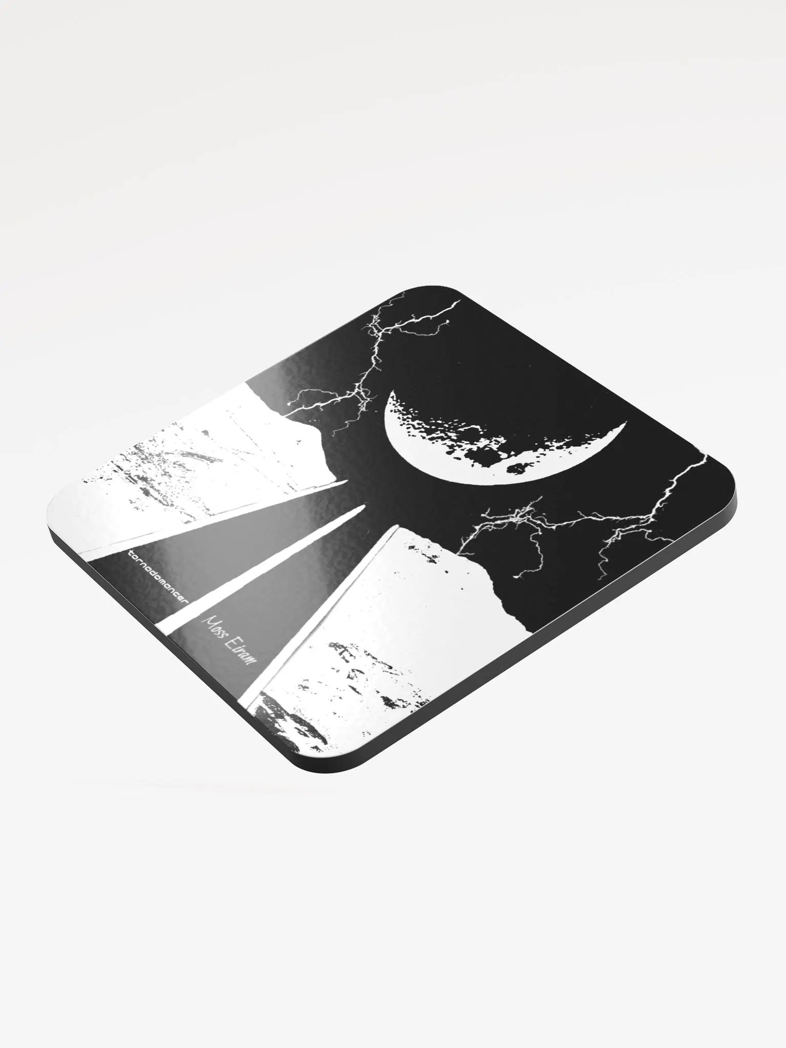 Tornadomancer Cork Coaster (Black & White) product image (3)