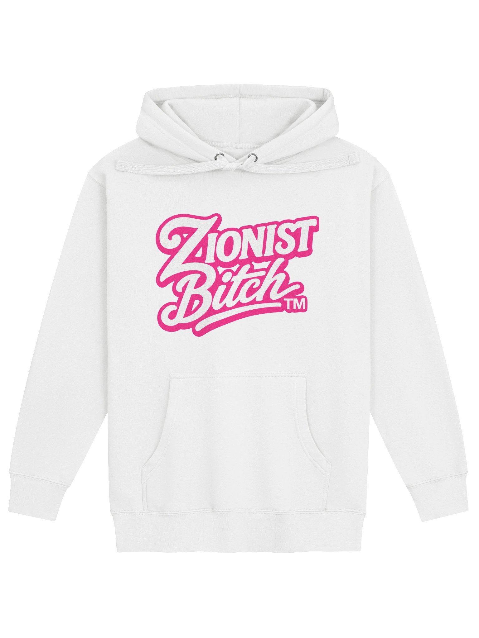 Zionist Bitch Script Hoodie (White) product image (1)