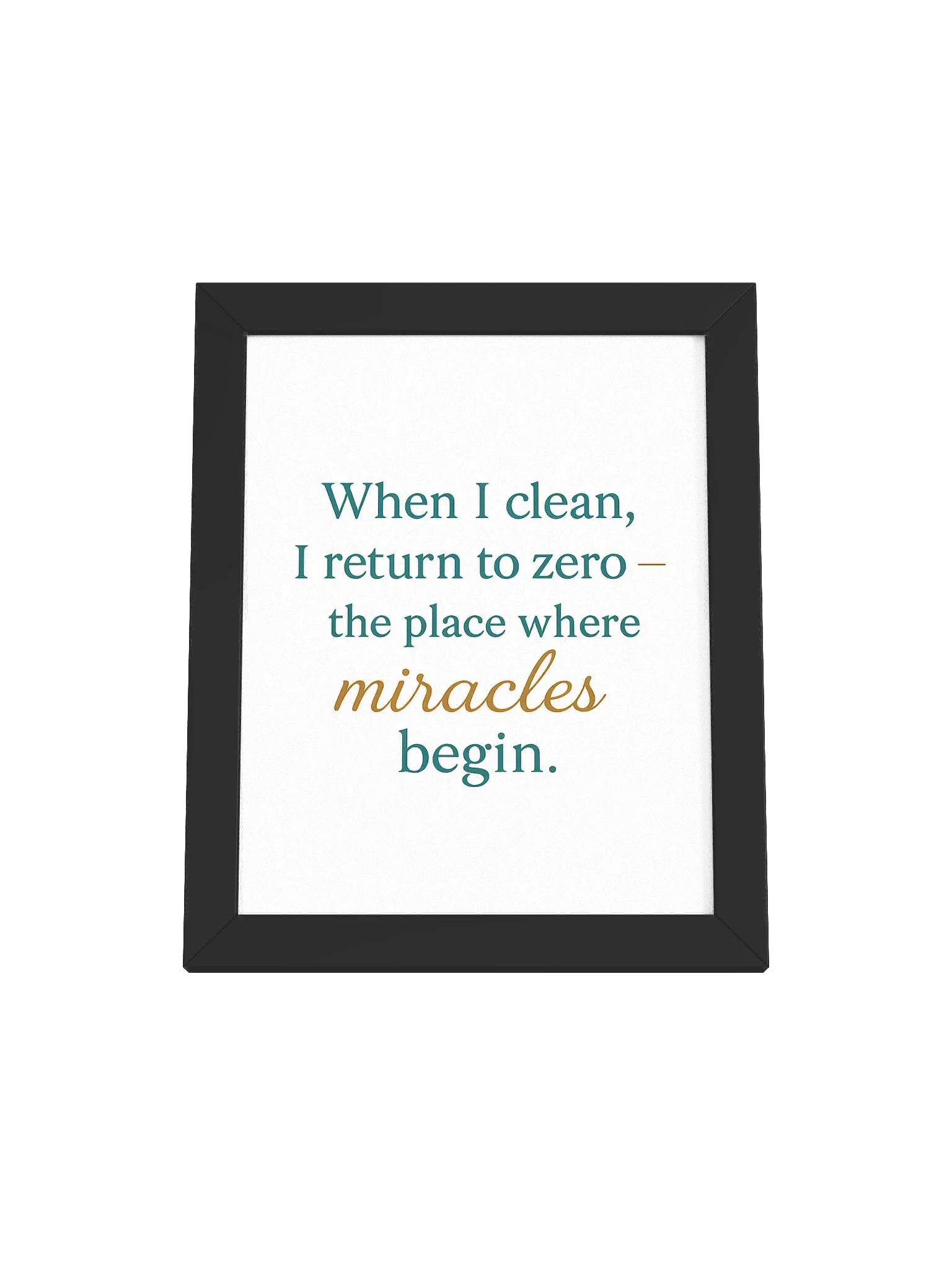 Miracles Begin at Zero – Wall Art product image (1)