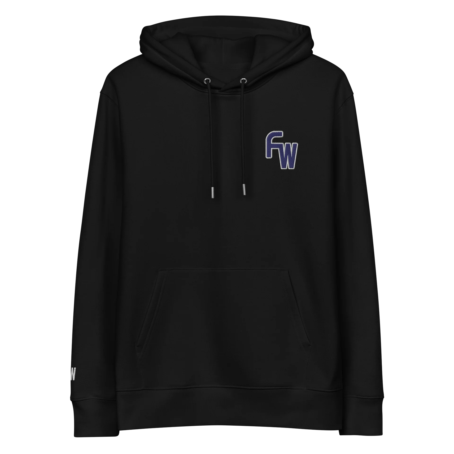 Embroidered Monogram Hoodie in Black with Backprint product image (5)