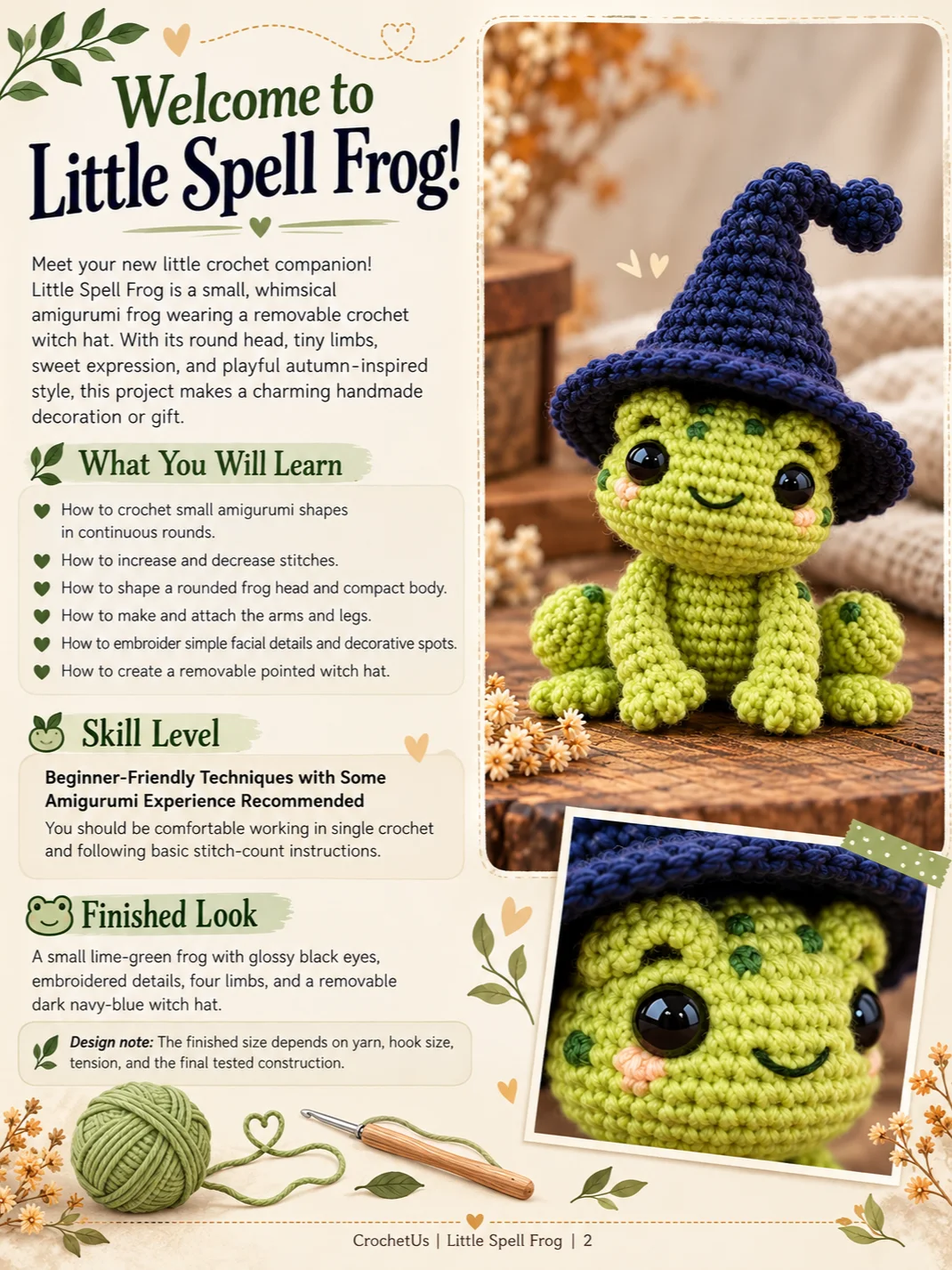 Little Spell Frog Crochet Pattern product image (3)