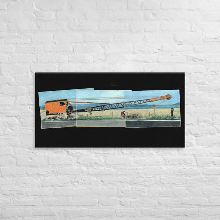 Dredge, Goose Lake 06.15.01 on Canvas with Black Fill (24" x 48") product image (2)