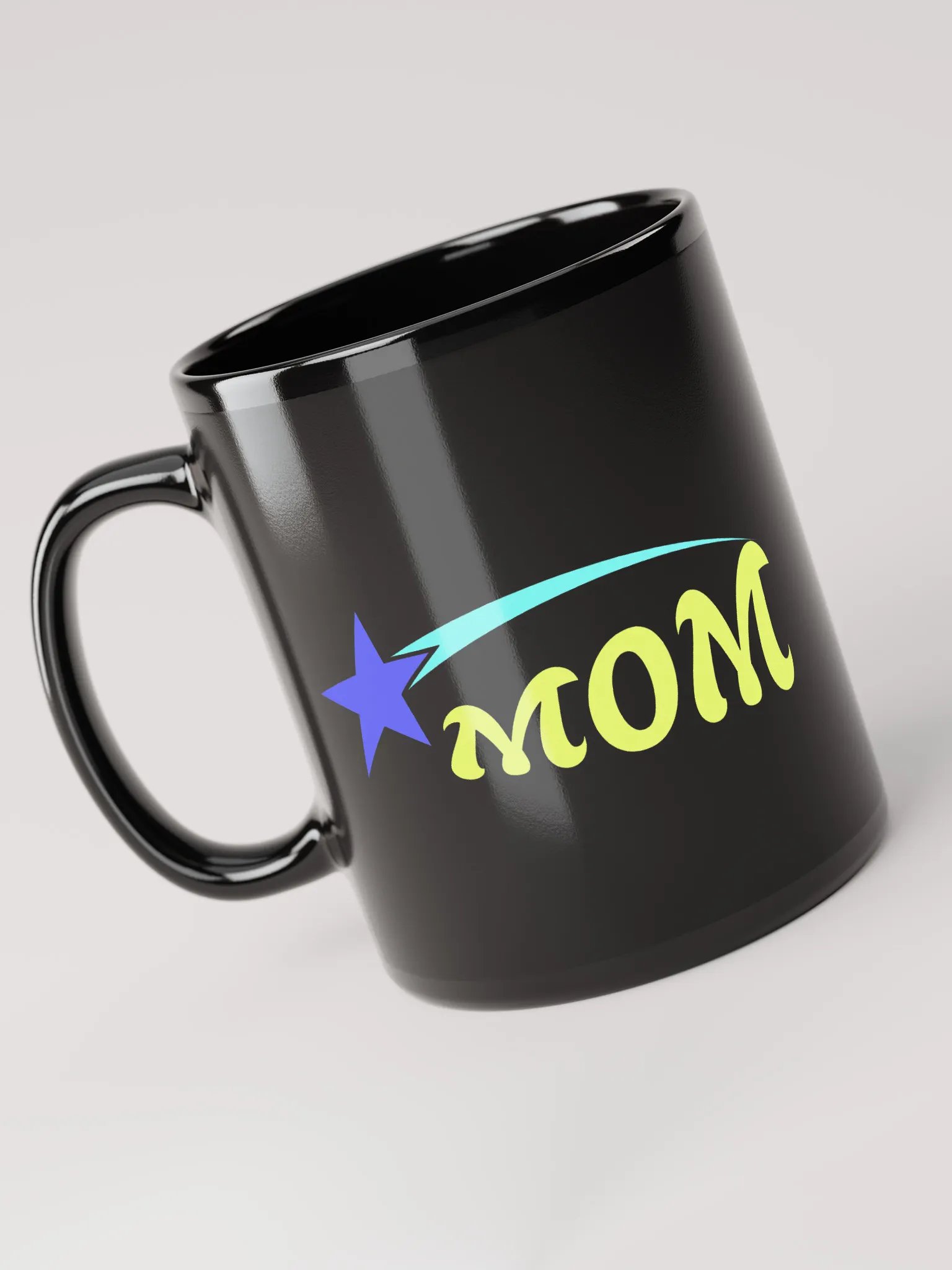 Starry MOM Black Glossy Mug product image (1)