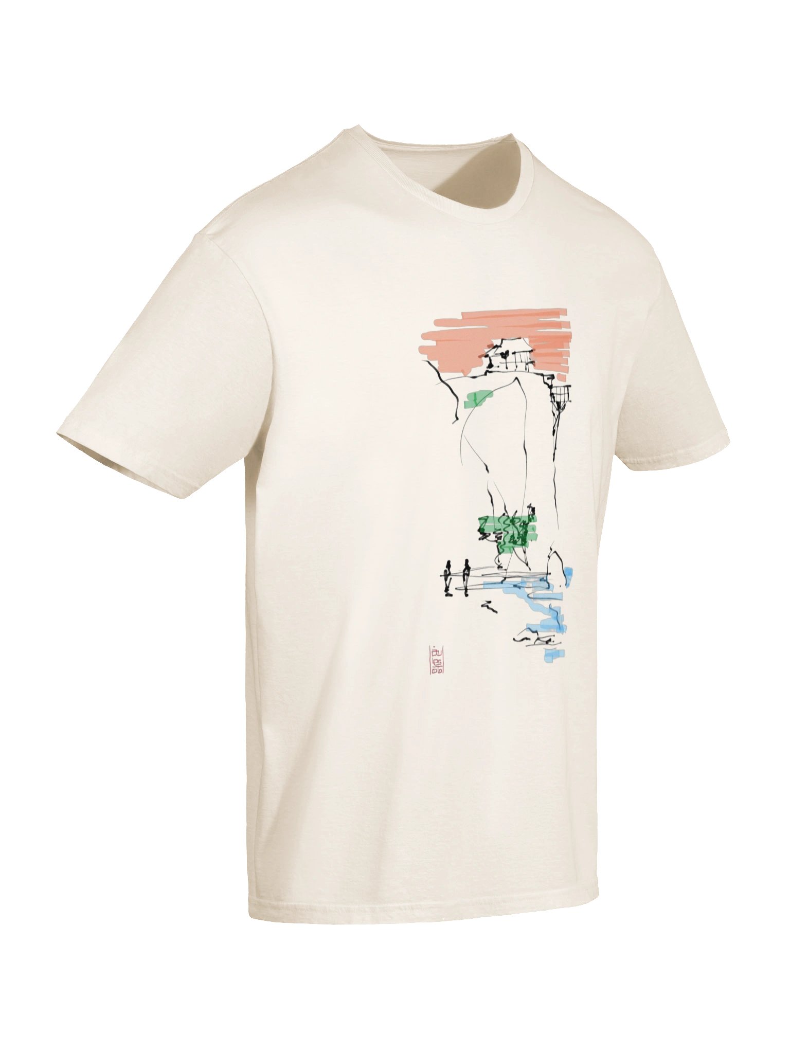 Bali in Lines | Abstract Travel Sketch Tee product image (7)