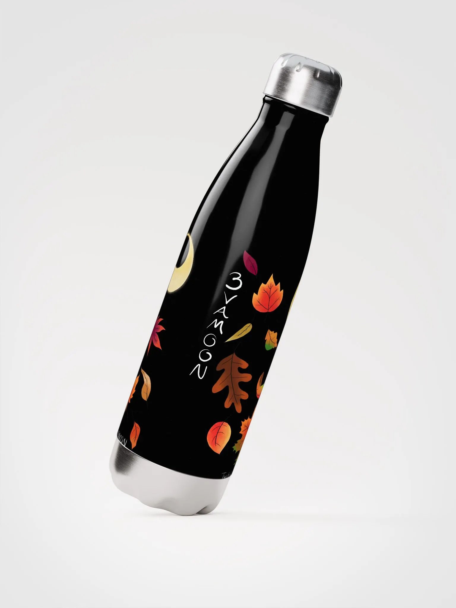 Autumn Moon Watercolor Stainless Steel Water Bottle product image (3)