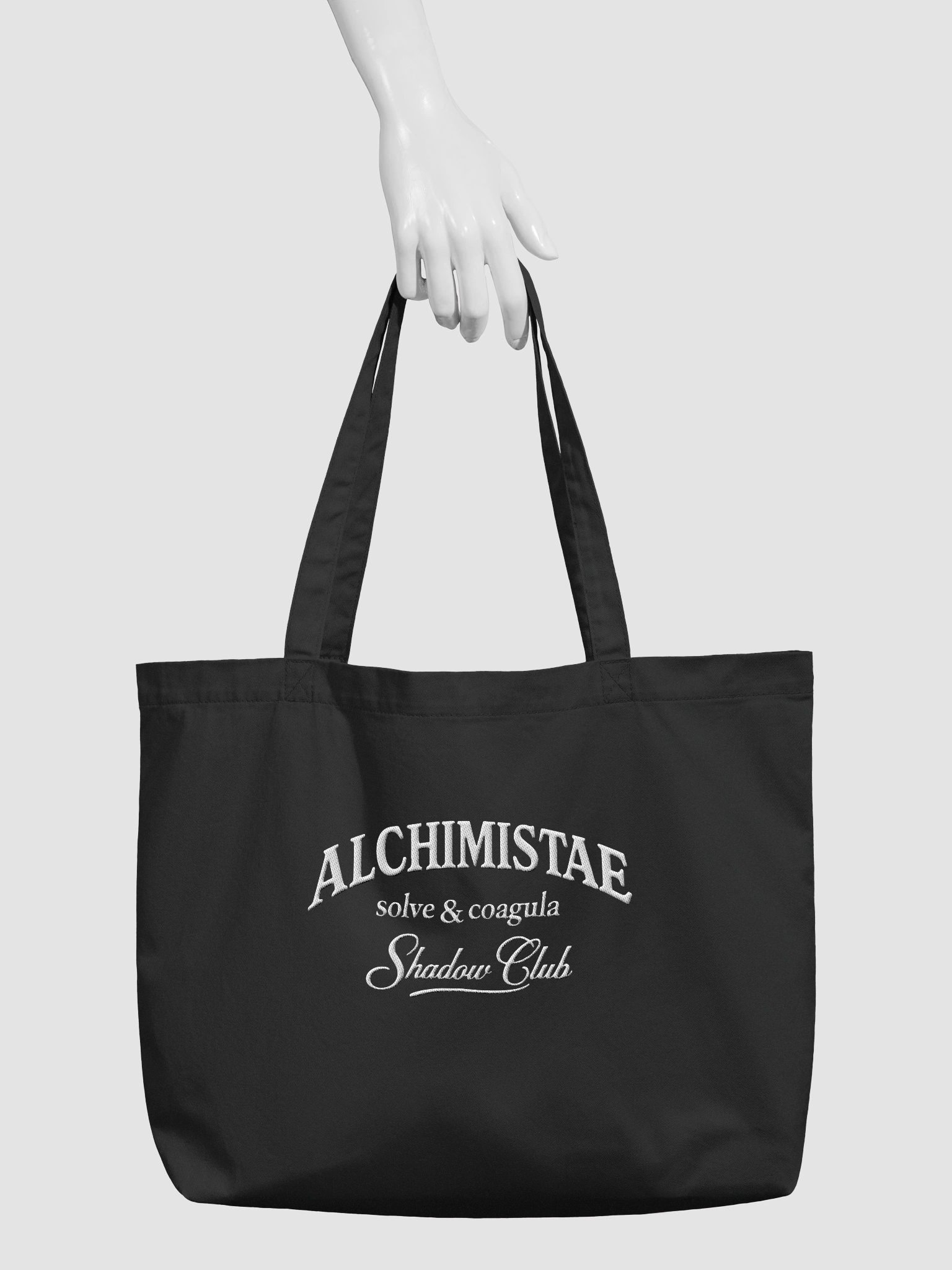 TOTE BAG Noir en Coton Bio – ALCHIMISTAE Shadow Club product image (5)