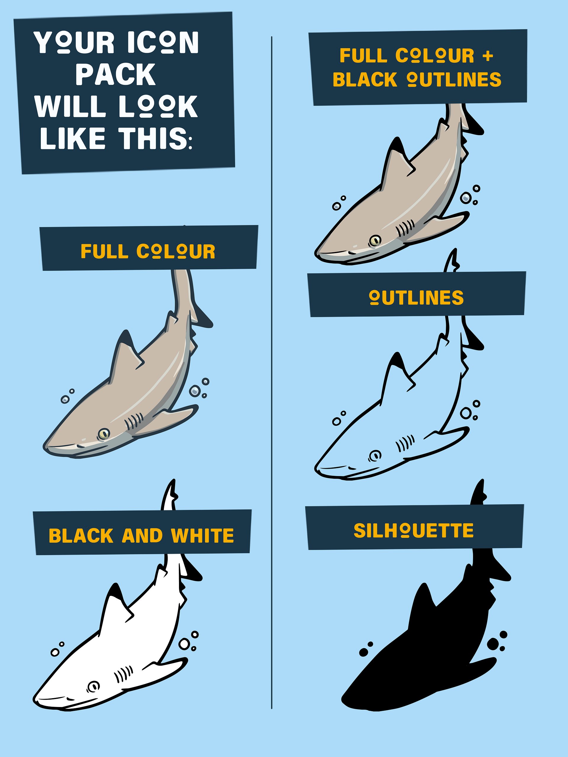 Sharks and Rays of the Caribbean - Icon Pack product image (6)