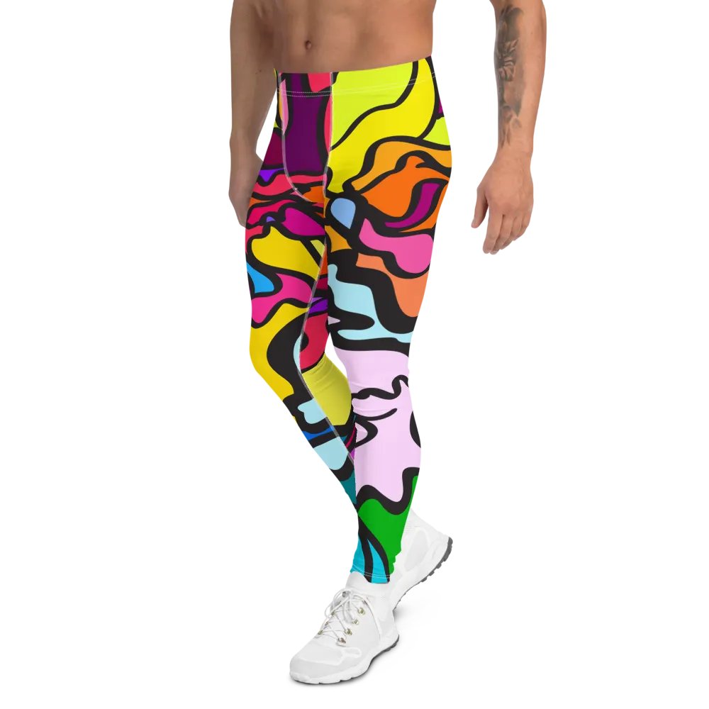 Color Chaos Men's Leggings - Wave at Sunset product image (4)