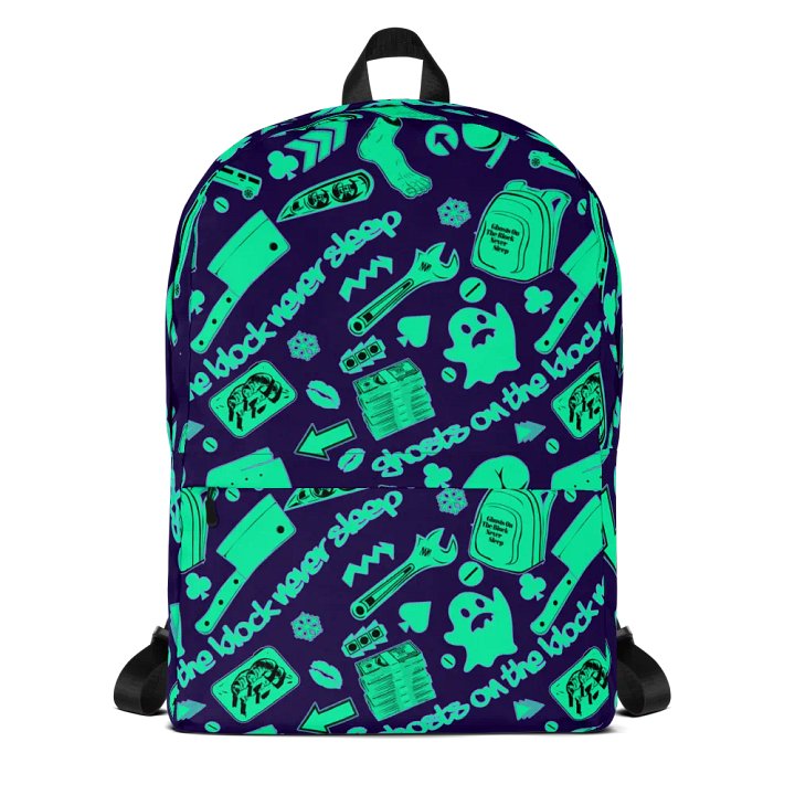 A8M - Ghosts On The Block Never Sleep Bookbag (Neon February) product image (1)
