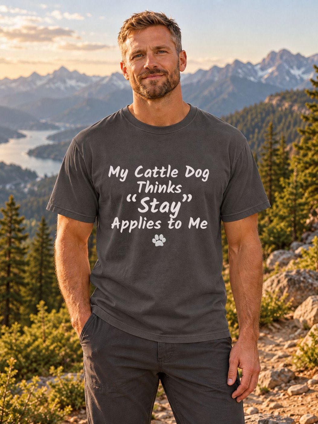 My Cattle Dog Thinks “Stay” Applies to Me Tee product image (2)